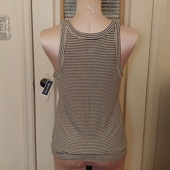 American Eagle Ribbed Tank Top Striped Soft and Sexy Shirt - Picture 2 of 6